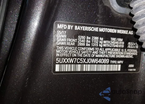 2018 BMW X4 M40I z USA, uszkodzony, nr VIN 5UXXW7C5XJ0W64089